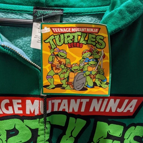 NWT Teenage mutant ninja turtles 2006 Vintage Zip Up Hoodie XL Y2K Casual TMNT - Picture 2 of 7
